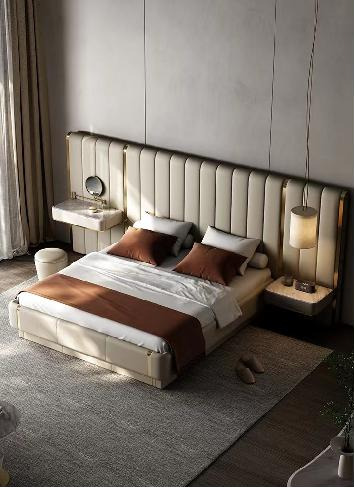 Luxury leather bed